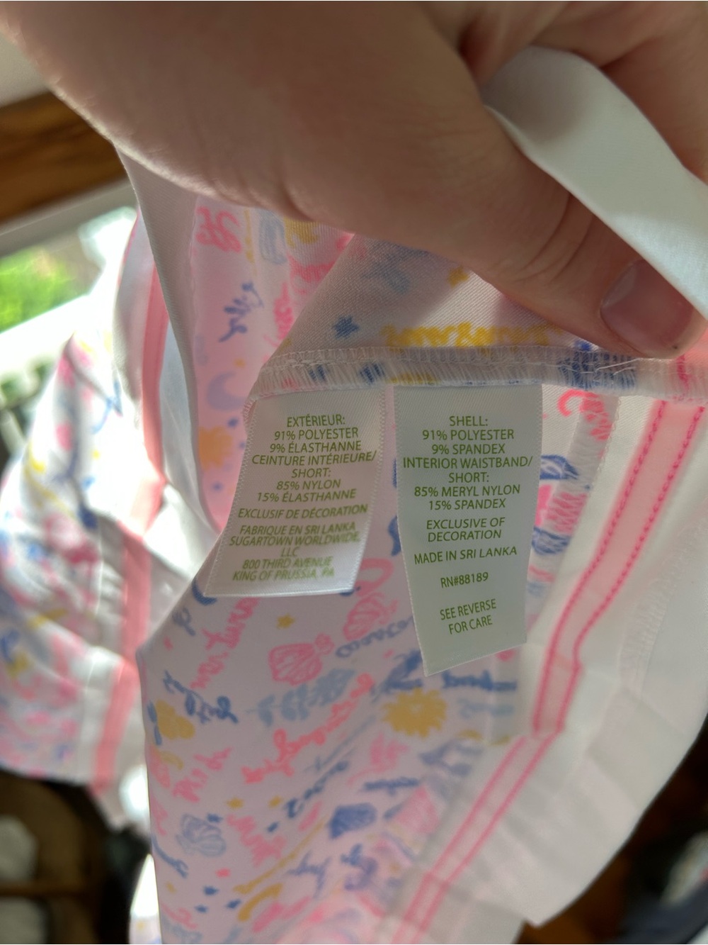 Lilly Pulitzer White Pink Blue Floral Pleated Skort - Picture 5 of 5